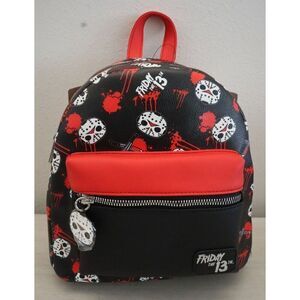 Bioworld Hot Topic Black/Red Jason Voorhees Friday the 13th! Backpack